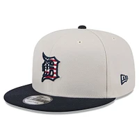 Men's New Era  Khaki/Black Detroit Tigers 2024 Fourth of July 9FIFTY Snapback Hat