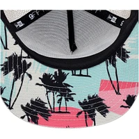 Men's New Era Natural Detroit Tigers Retro Beachin' Patch A-Frame Trucker 9FIFTY Snapback Hat