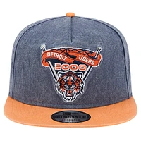 Men's New Era Navy/Orange Detroit Tigers 2000 Pigment Dye Golfer Snapback Hat
