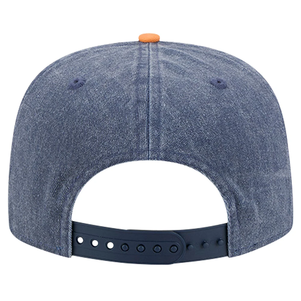 Men's New Era Navy/Orange Detroit Tigers 2000 Pigment Dye Golfer Snapback Hat