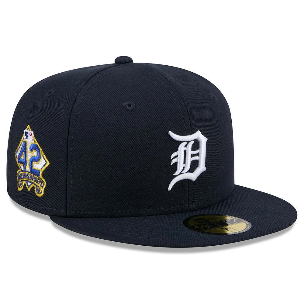 Men's New Era  Navy Detroit Tigers 2025 Jackie Robinson Day 59FIFTY Fitted Hat