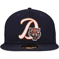 Men's New Era Navy Detroit Tigers  Duo Logo 2.0 59FIFTY Fitted Hat