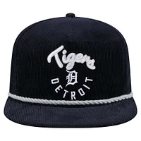 Men's New Era  Navy Detroit Tigers Full Circle Corduroy Golfer Adjustable Hat