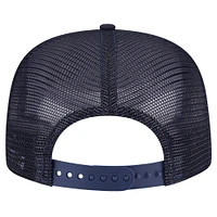 Men's New Era Navy Detroit Tigers Seeing Diamonds A-Frame Trucker 9FIFTY Snapback Hat