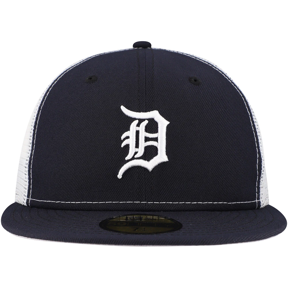 Casquette ajustée 59FIFTY Trucker bleu marine Detroit Tigers pour homme de New Era
