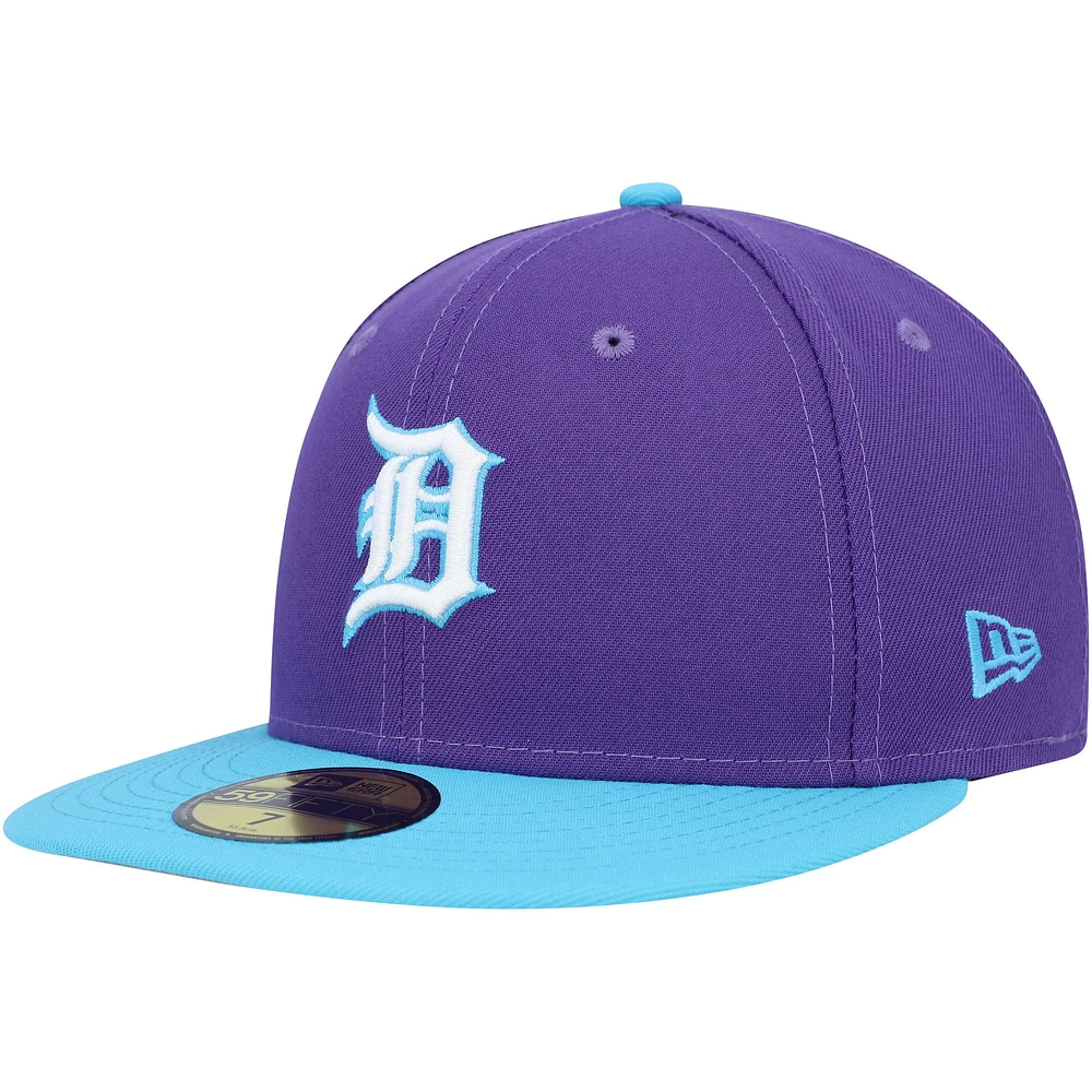 Men's New Era Purple Detroit Tigers Vice 59FIFTY Fitted Hat