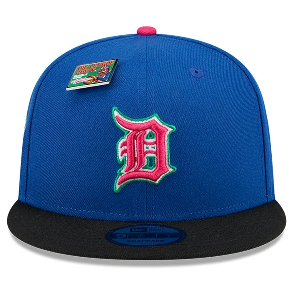 Men's New Era Royal/Black Detroit Tigers Watermelon Big League Chew Flavor Pack 9FIFTY Snapback Hat