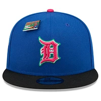 Men's New Era Royal/Black Detroit Tigers Watermelon Big League Chew Flavor Pack 9FIFTY Snapback Hat