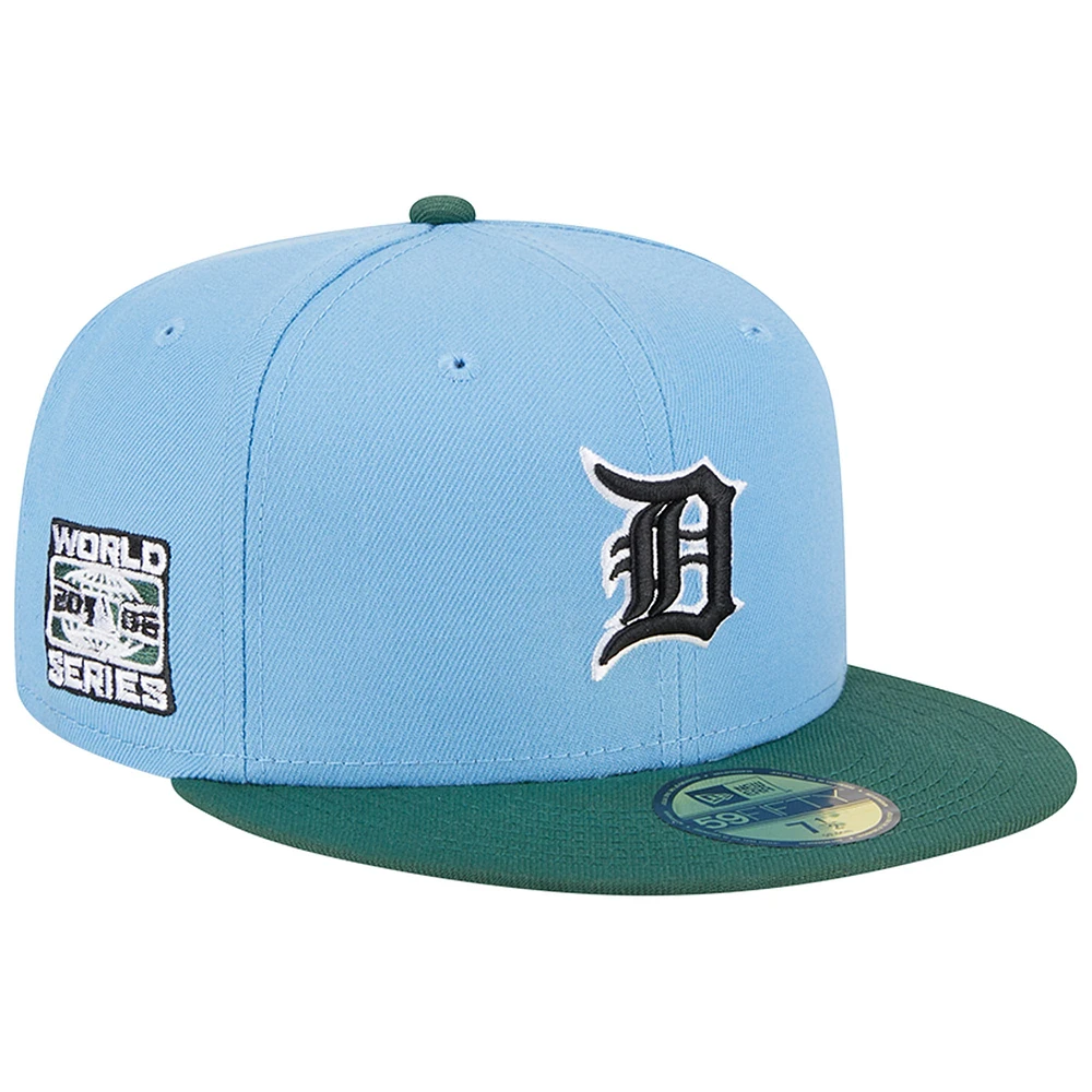 Casquette ajustée 59FIFTY des Detroit Tigers 2006 World Series New Era bleu ciel/cilantro pour homme