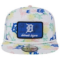 Men's New Era White Detroit Tigers Islander Golfer Snapback Hat