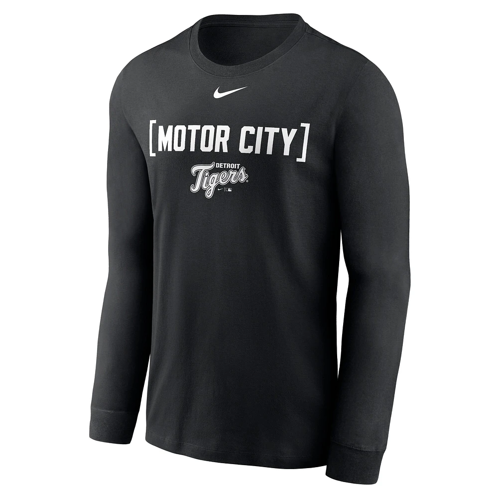 Men's Nike Black Detroit Tigers Local Nickname Long Sleeve T-Shirt