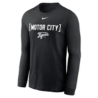 Men's Nike Black Detroit Tigers Local Nickname Long Sleeve T-Shirt