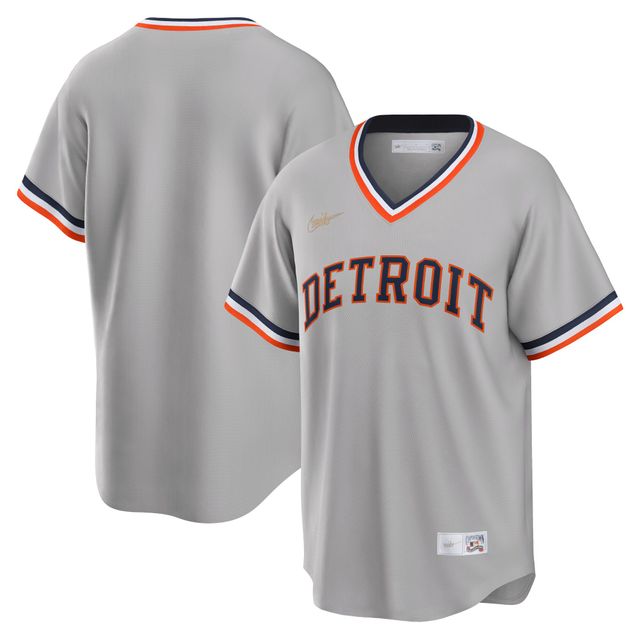 Maillot de l'équipe Nike la collection Road Cooperstown des Detroit Tigers pour homme, gris, gris