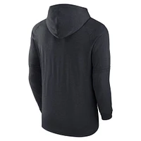 Men's Nike Heather Navy Detroit Tigers Authentic Collection Tri-Blend Performance Pullover Hoodie