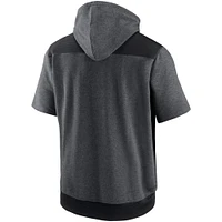 Men's Nike Heathered Charcoal Detroit Tigers Authentic Collection Flux Performance - Quarter-Zip Short Sleeve Hoodie