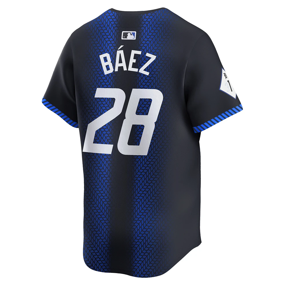 Maillot Nike Javier Baez pour homme, bleu marine, Detroit Tigers 2024 City Connect Limited