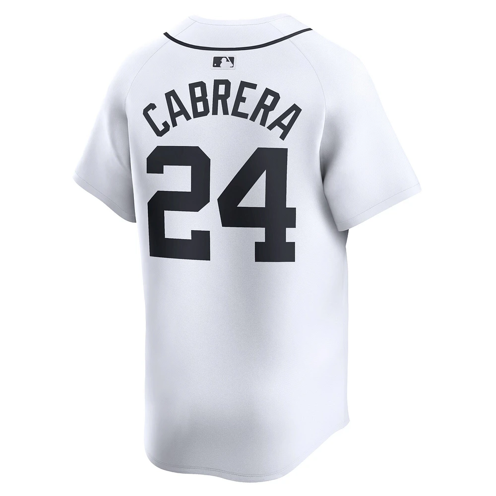 Maillot de joueur Nike Miguel Cabrera Detroit Tigers Home Limited pour homme, blanc