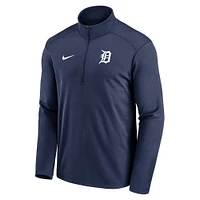 Men's Nike Navy Detroit Tigers Agility Pacer Performance Half-Zip - Top
