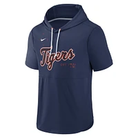 Men's Nike Navy Detroit Tigers Springer Short Sleeve Team Pullover Hoodie