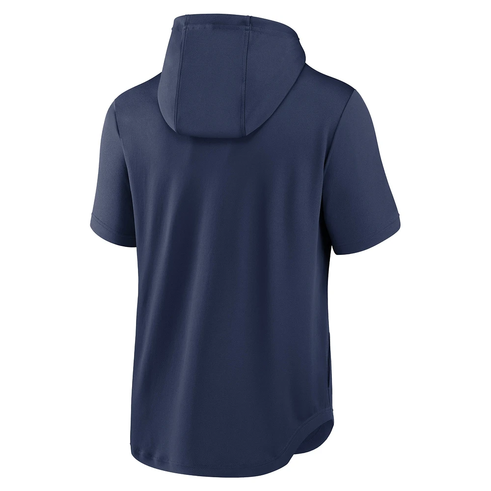Men's Nike Navy Detroit Tigers Springer Short Sleeve Team Pullover Hoodie