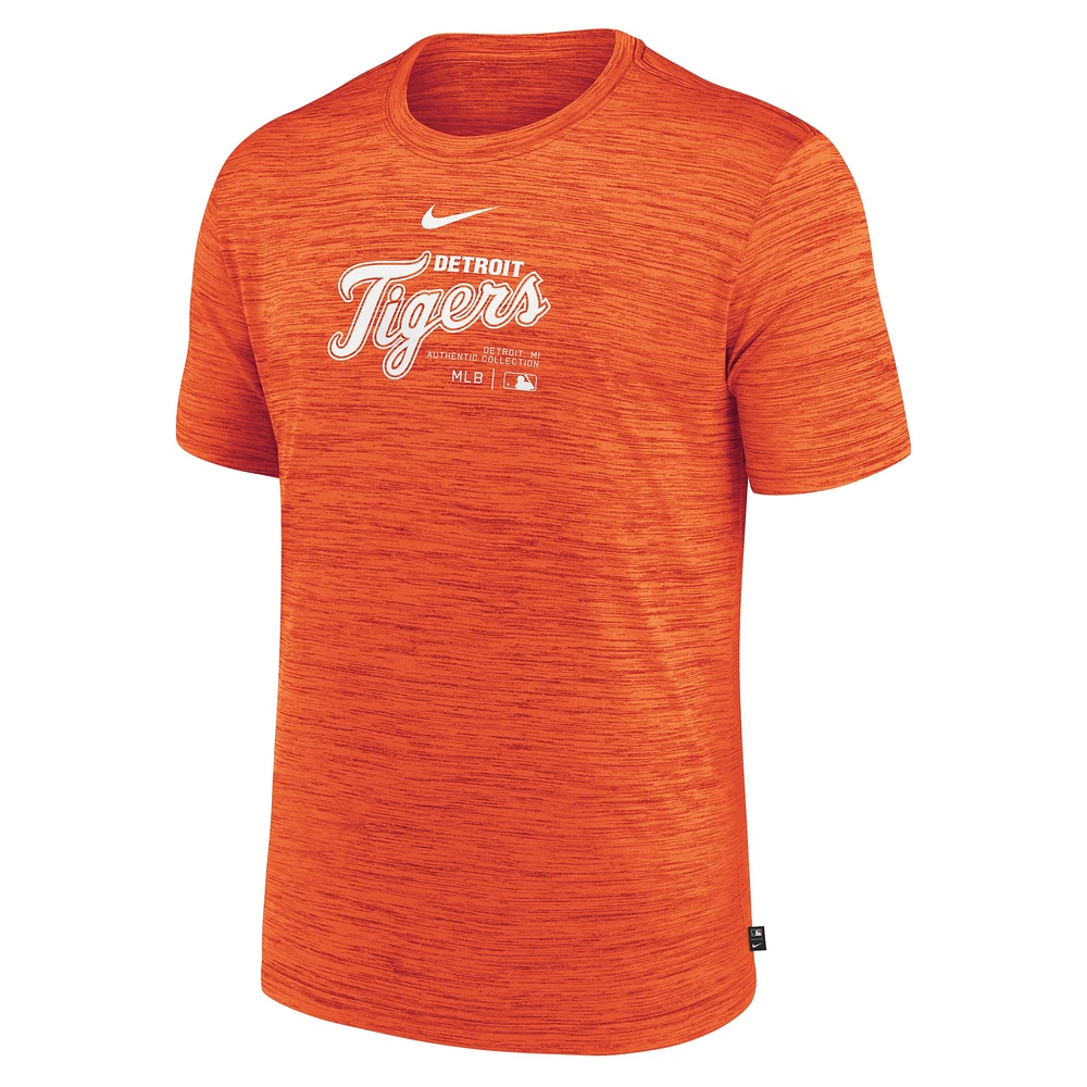 Men's Nike Orange Detroit Tigers Authentic Collection Velocity Performance Practice T-Shirt