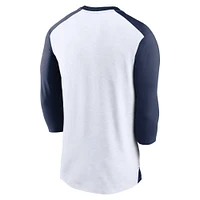 Men's Nike White/Navy Detroit Tigers Rewind 3/4-Sleeve T-Shirt
