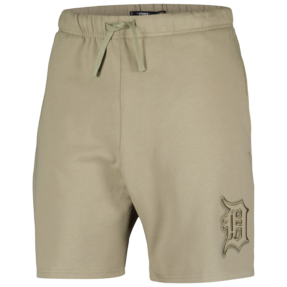 Men's Pro Standard Khaki Detroit Tigers Neutral Fleece Shorts
