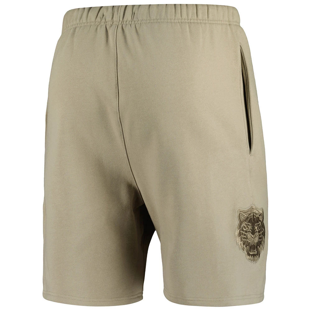 Men's Pro Standard Khaki Detroit Tigers Neutral Fleece Shorts