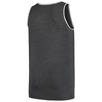 Men's Profile Heather Charcoal Detroit Tigers Big & Tall Arch Over Logo Tank Top