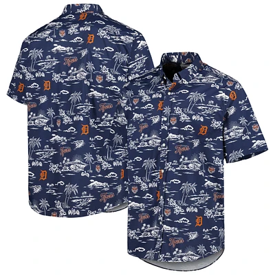 Chemise boutonnée Kekai Performance pour homme, bleu marine, Reyn Spooner