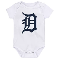 Newborn & Infant Orange/Navy/White Detroit Tigers Minor League Player Three-Pack Bodysuit Set