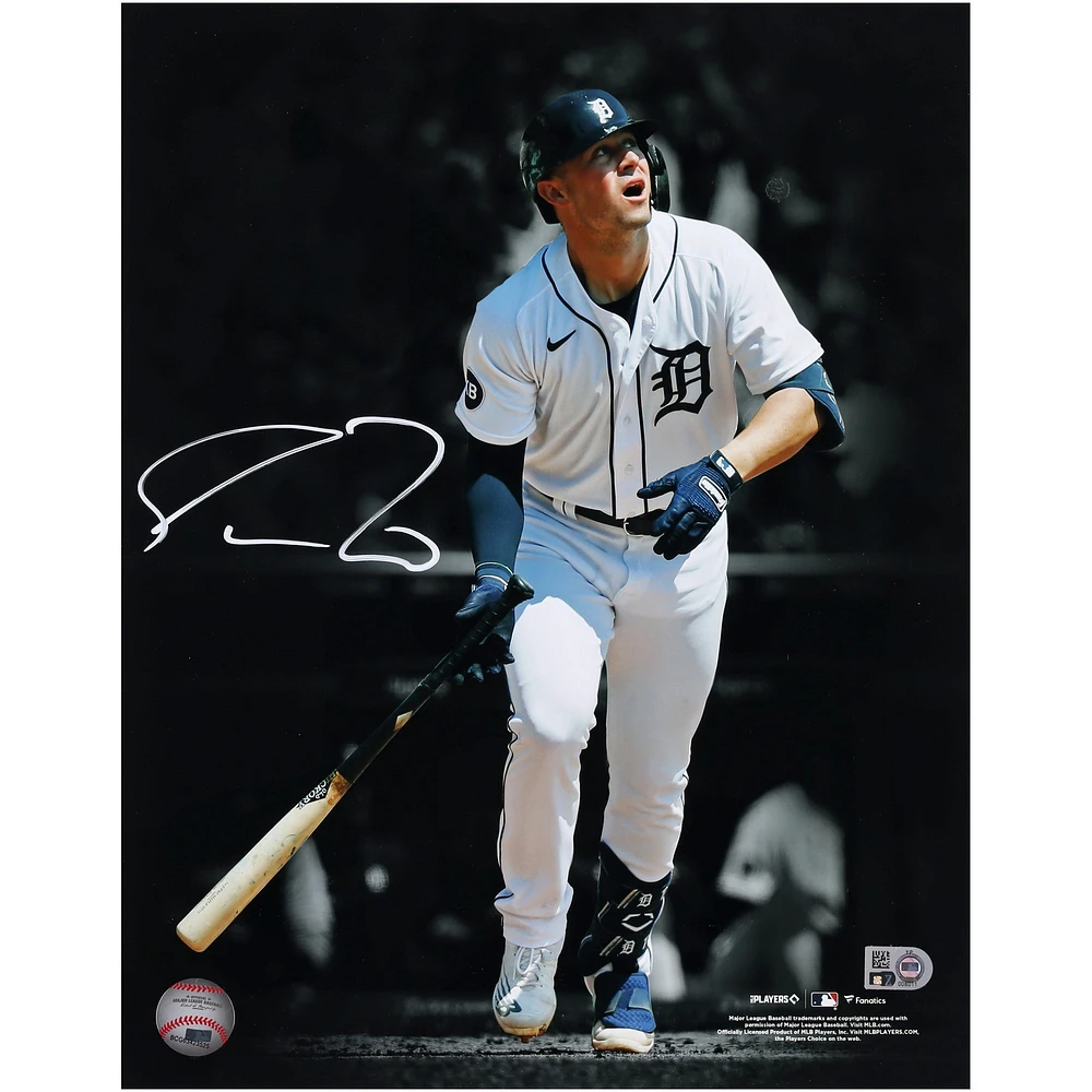 Spencer Torkelson Detroit Tigers Autographed 11" x 14" Bat Drop Spotlight Photograph