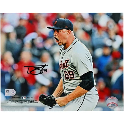 Photographie autographiée de Tarik Skubal des Detroit Tigers, 8" x 10" Screaming Celebration