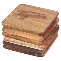 The Memory Company Detroit Tigers 6-Pack Acacia Wood Coaster Set
