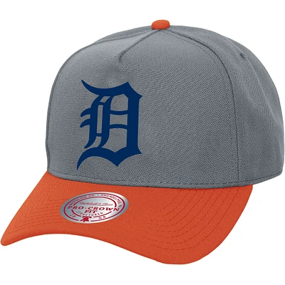 Casquette ajustable unisexe Mitchell & Ness grise Detroit Tigers Basic Pro