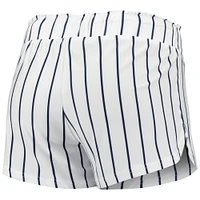 Women's Concepts Sport White Detroit Tigers Reel Pinstripe Tank Top & Shorts Sleep Set