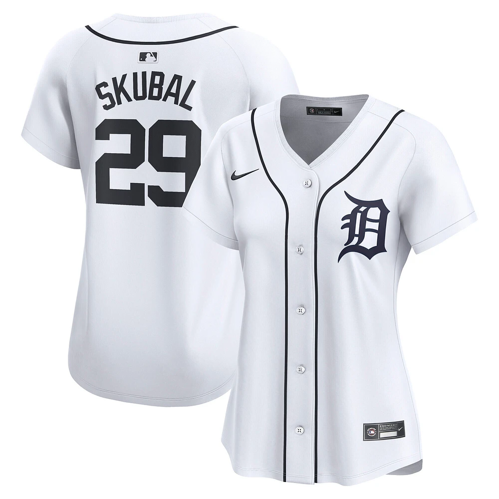 Maillot de joueur Nike Tarik Skubal pour femme, édition limitée, blanc, Detroit Tigers