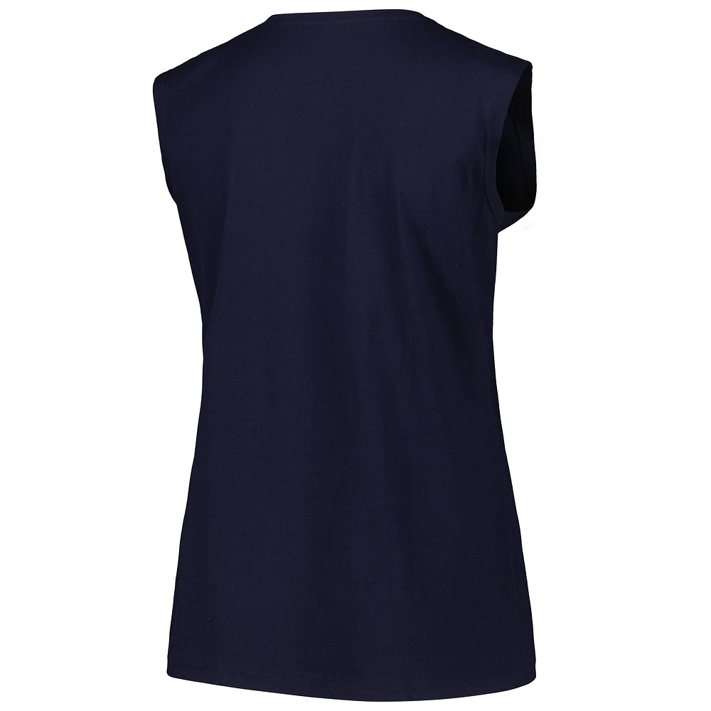Women's Profile Navy Detroit Tigers Plus Tank Top