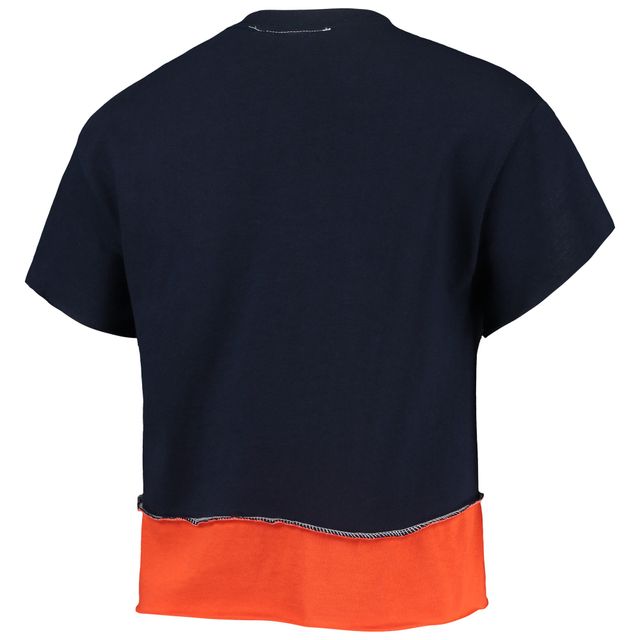 T-shirt court pour femme des Detroit Tigers de Refried Apparel bleu marine