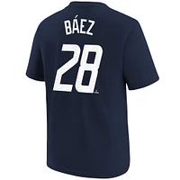 Youth Nike Javier Baez Navy Detroit Tigers 2024 City Connect Name & Number T-Shirt