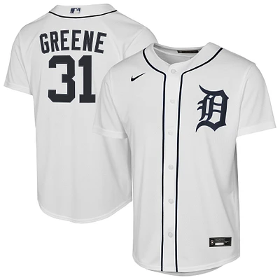 Maillot de joueur Nike Riley Greene pour jeunes, réplique à domicile des Detroit Tigers, blanc, 2.0