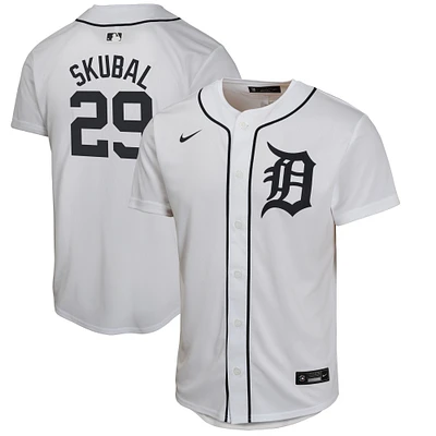 Maillot de joueur à domicile Nike Tarik Skubal pour jeunes, blanc, Detroit Tigers
