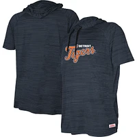 Sweat à capuche et manches courtes raglan Stitches Heather Navy Detroit Tigers pour jeune