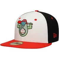 Casquette ajustée 59FIFTY New Era White Avocados Luchadores de Down East Copa la Diversión pour hommes