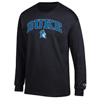 Men's Champion  Black Duke Blue Devils Arch Over Logo Long Sleeve T-Shirt