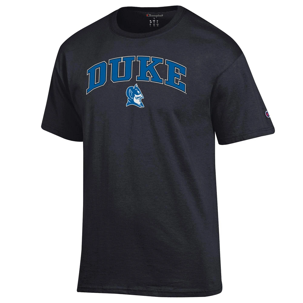 Men's Champion  Black Duke Blue Devils Arched Logo T-Shirt