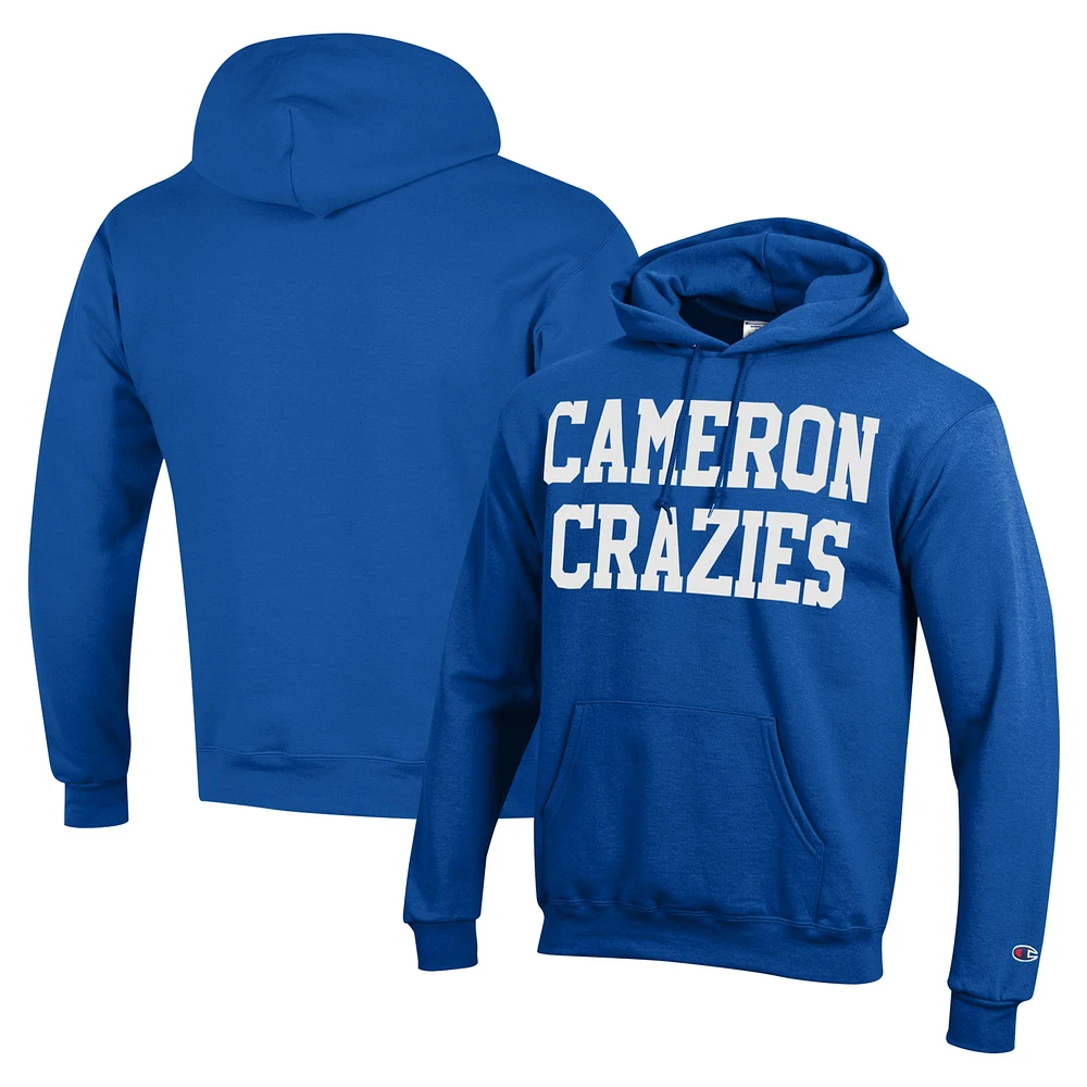 Sweat à capuche Champion Royal Duke Blue Devils Cameron Crazies pour homme