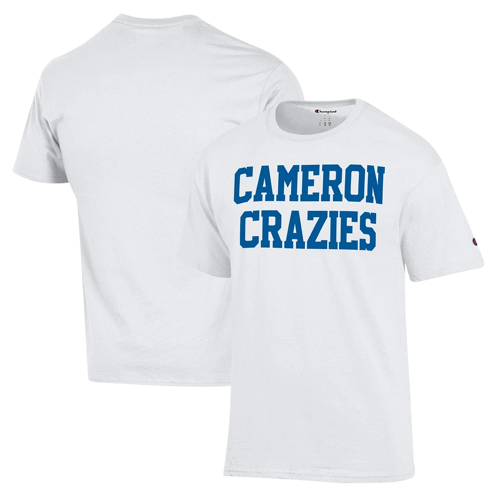 T-shirt Champion Homme Blanc Duke Blue Devils Cameron Crazies