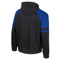 Men's Colosseum  Black Duke Blue Devils Todd Raglan Pullover Hoodie