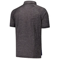 Men's Colosseum Heather Charcoal Duke Blue Devils Down Swing Raglan Team Polo